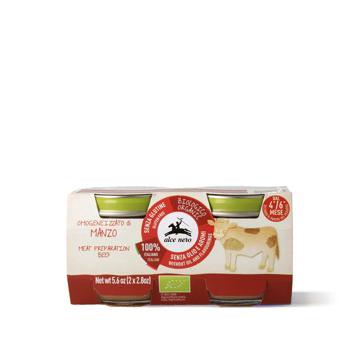Alce Nero Omogeneizzato di manzo 2x80g - Gustophia dispensa popolare