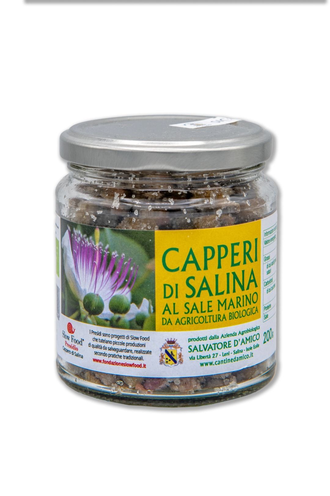 Salvatore D'Amico Capperi Di Salina Bio 200g - Gustophia dispensa popolare