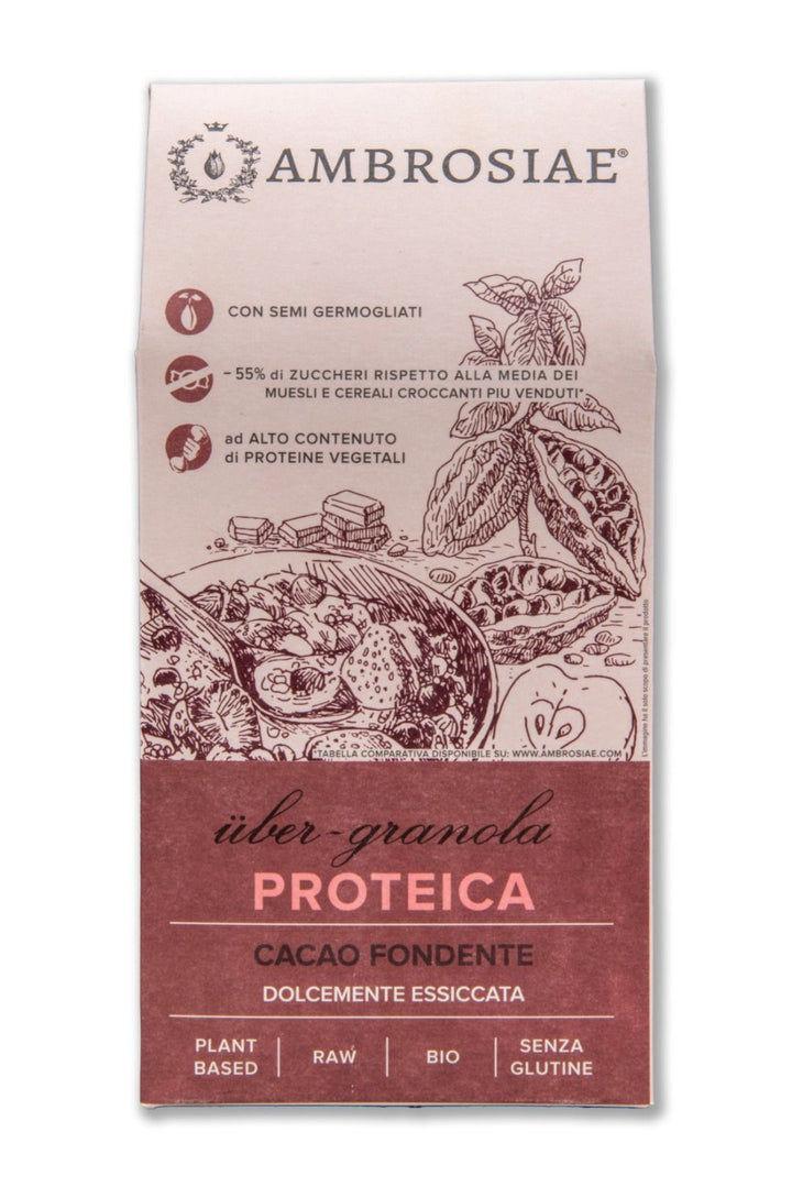 Ambrosiae Ubergranola proteica al cacao 250g - Gustophia dispensa popolare