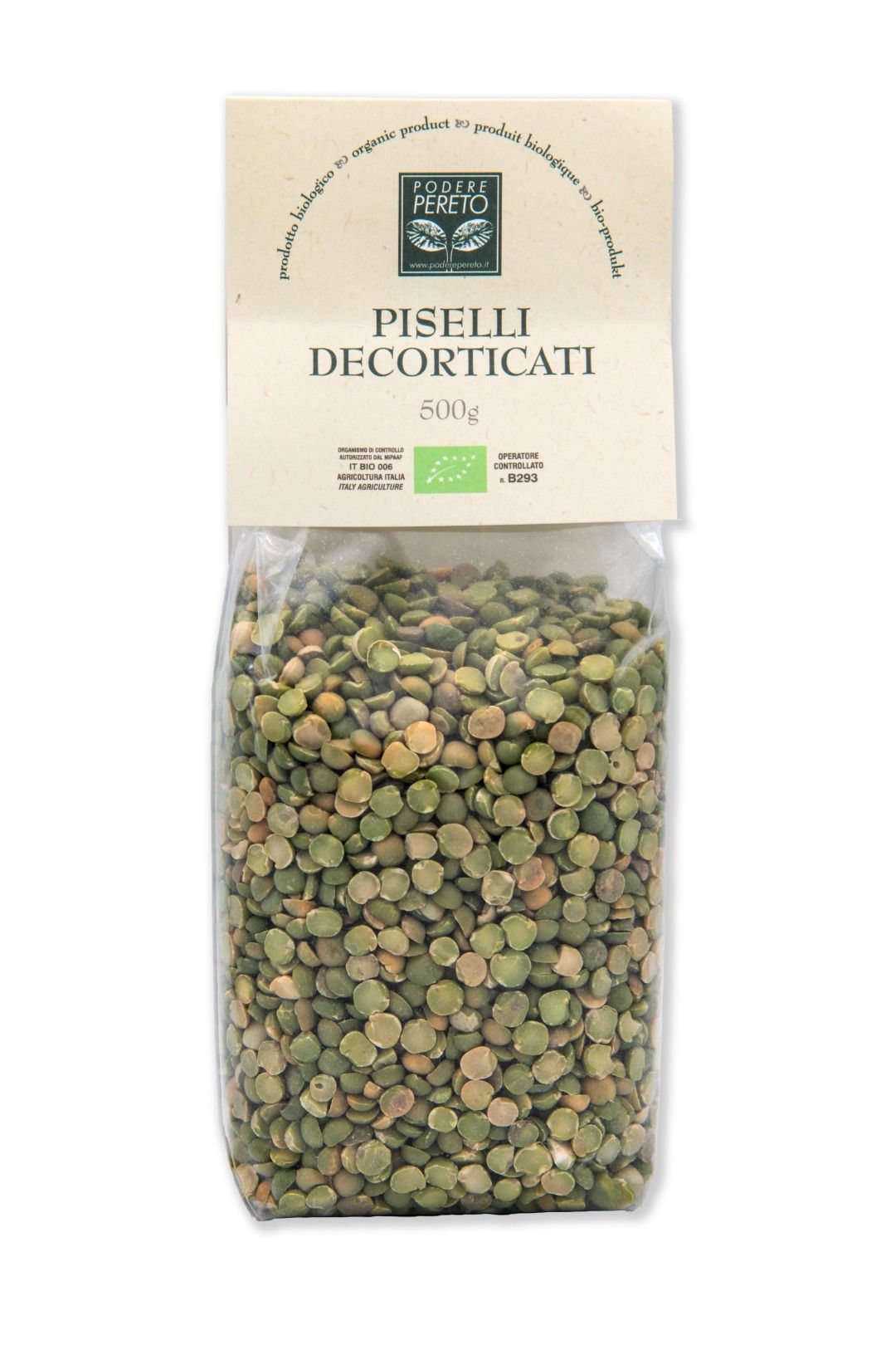 Podere Pereto Piselli Decorticati 500 gr - Gustophia dispensa popolare