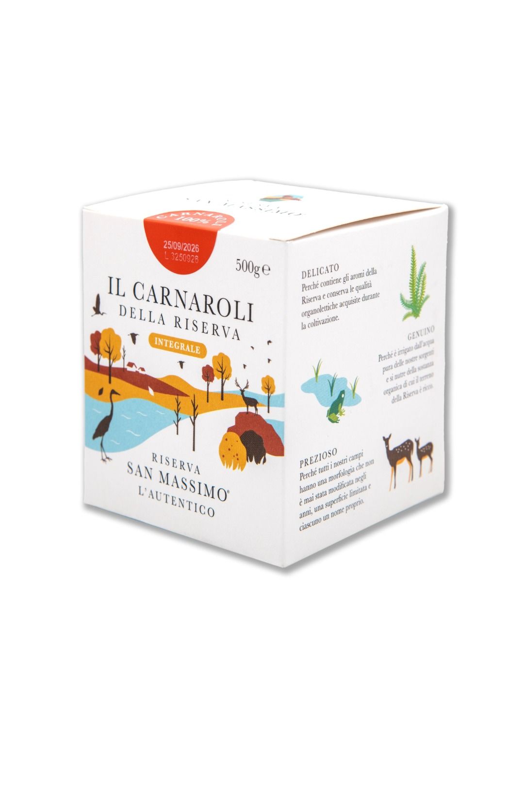 Riserva San Massimo Riso Carnaroli Integrale 500gr - Gustophia dispensa popolare