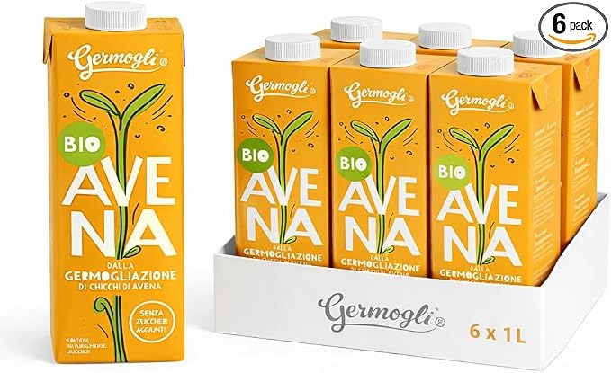 GERMOLIFE Bevanda Vegetale di Avena Germogliata Bio Lt 1 senza glutine GERMOGLI Tetrapack